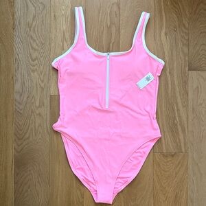 Old Navy Half Zip One-Piece Swimsuit M NWT